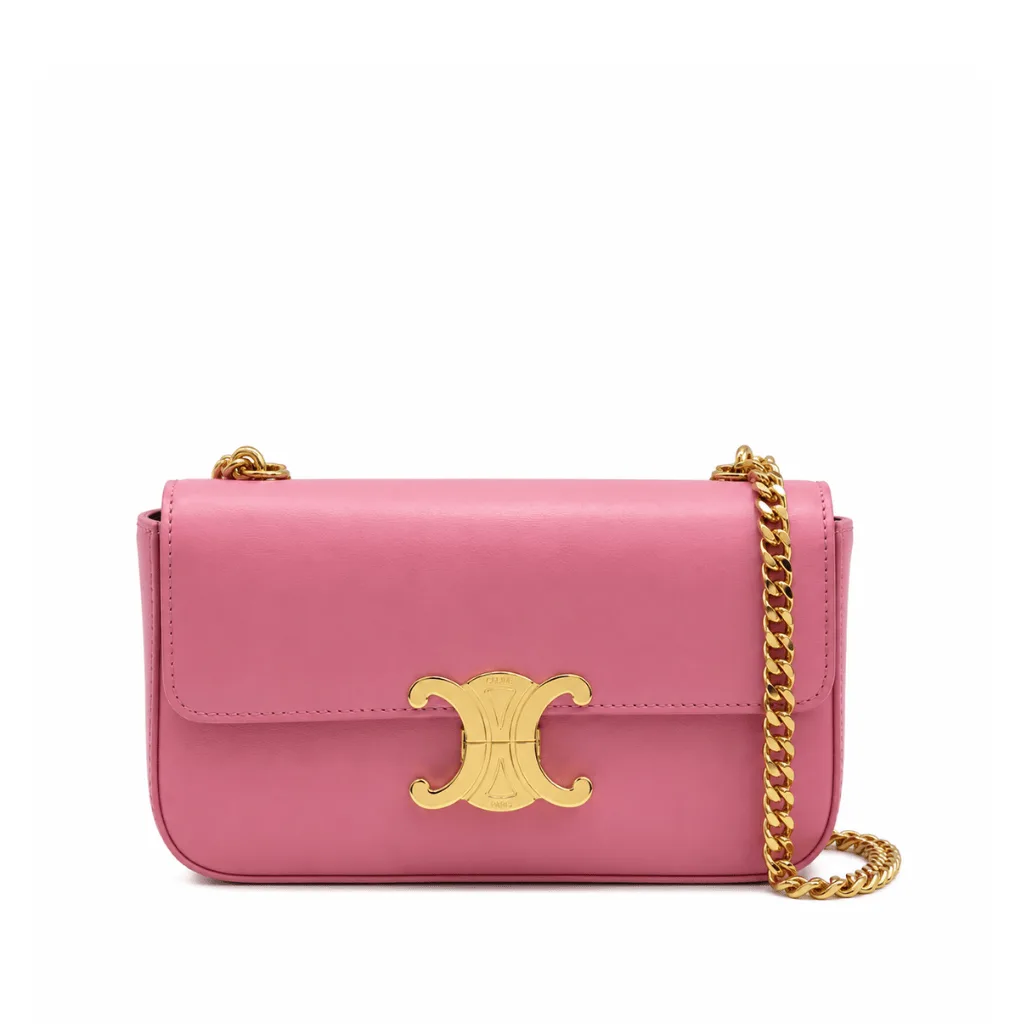 Celine Chain Shoulder Bag Triomphe In Triomphe Canvas Pink 197993Bf25Fo Main image