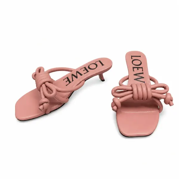 Loewe Lambskin Blush Knot Sandal