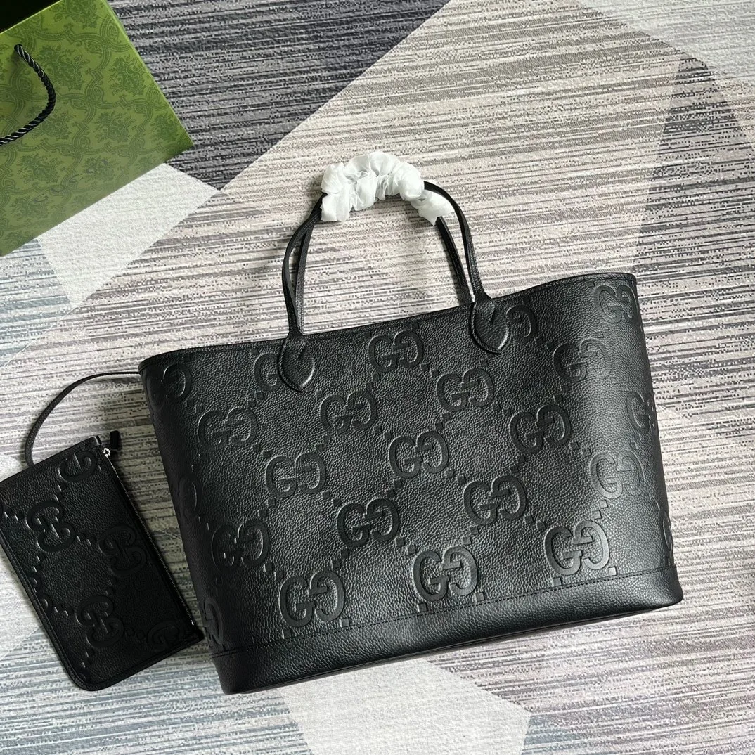 Gucci Jumbo GG Large Tote Bag Black 40Cm 726755 Aaby0 1000 Secondary image