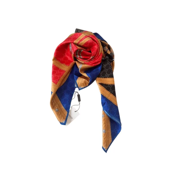 Gucci GG Mulberry Silk Jacquard Square Scarf Main image
