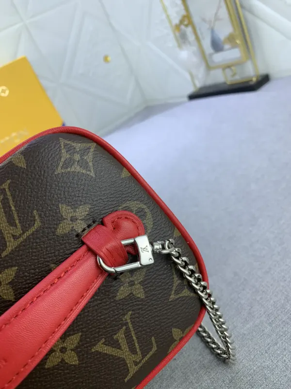 Louis Vuitton Nice Mini Monogram Canvas Red 20Cm M46766