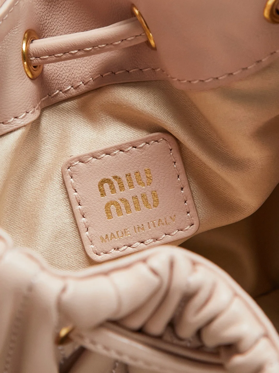 Miu Miu Matelassé Nappa Leather Pouch Powder Pink Secondary image