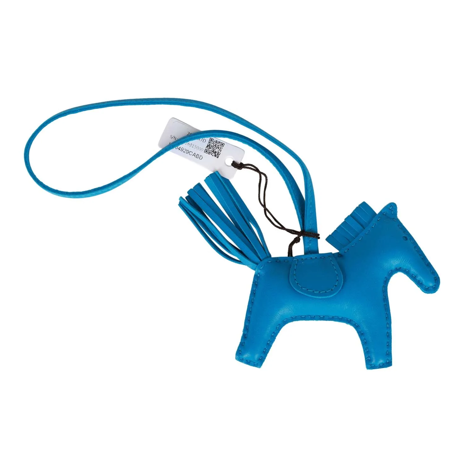 Hermes Bleu Zanzibar Grigri Horse Rodeo Bag Charm PM Secondary image