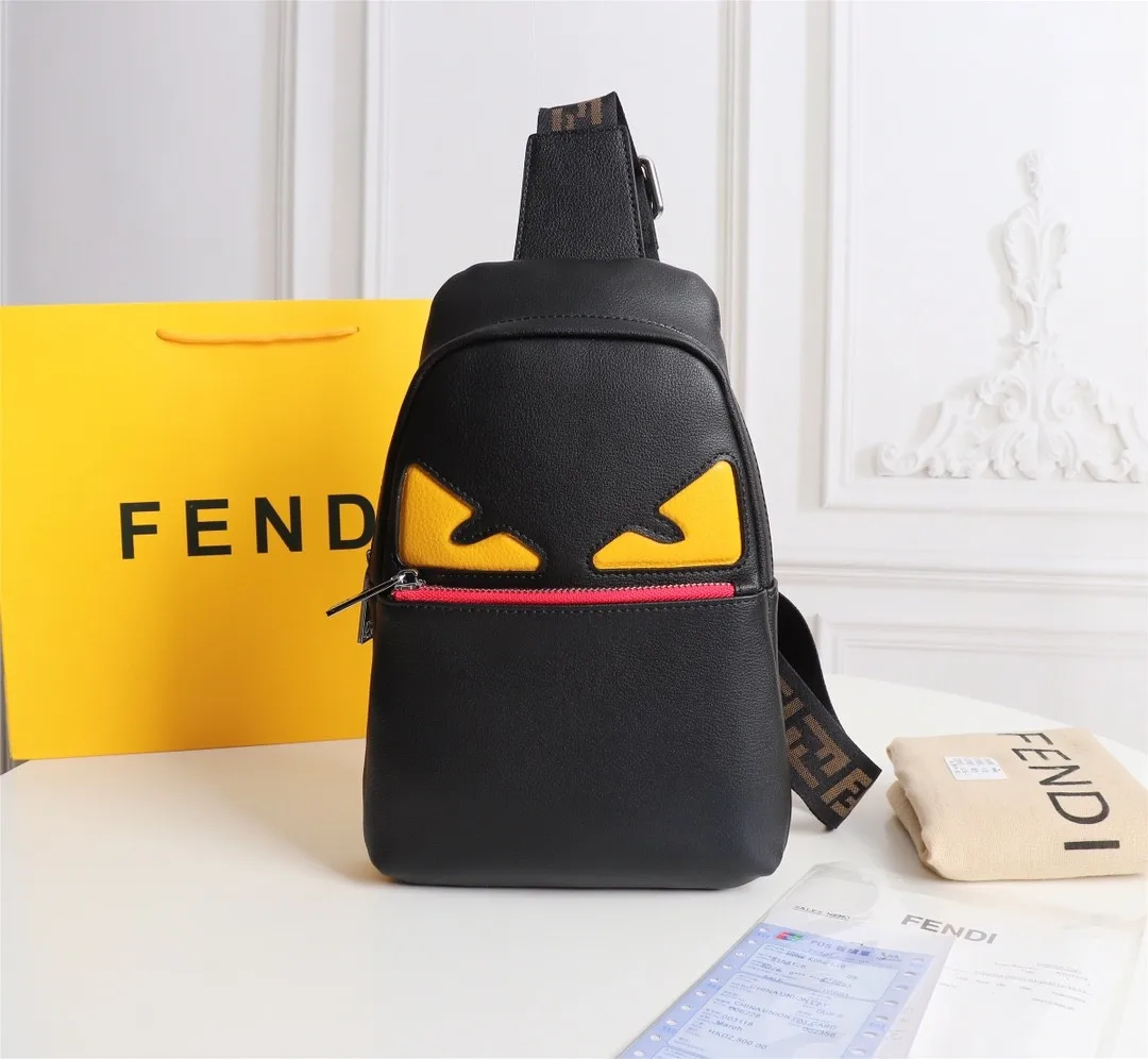 Fendi Black Monster Chest Crossbody Bag 26Cm Secondary image