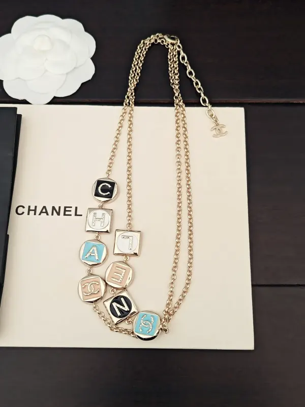 Chanel Gold-Tone CC And Multicolor Resin Sautoir Necklace