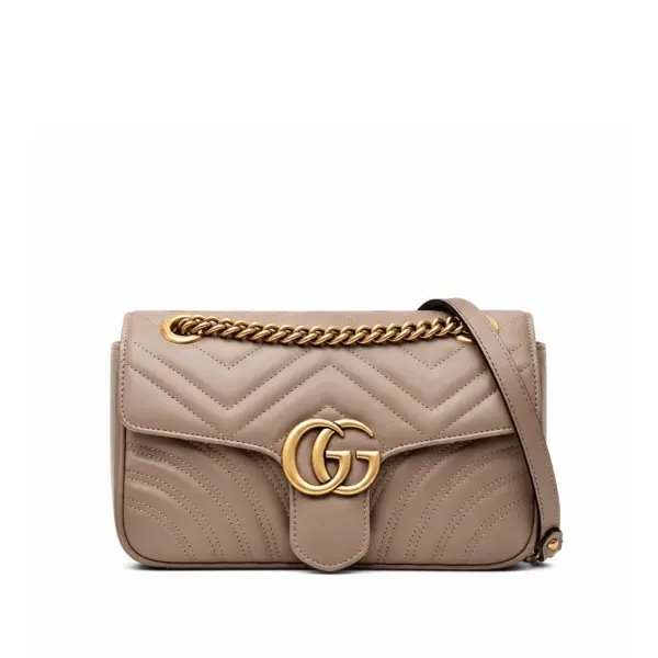 Gucci Marmont Small Taupe Shoulder Bag