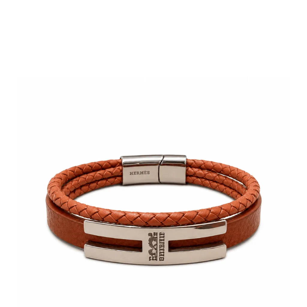Hermès Tournis Tresse Bracelet In Gold Swift Leather Main image