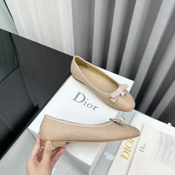 Dior Cannage Quilted Leather Flat