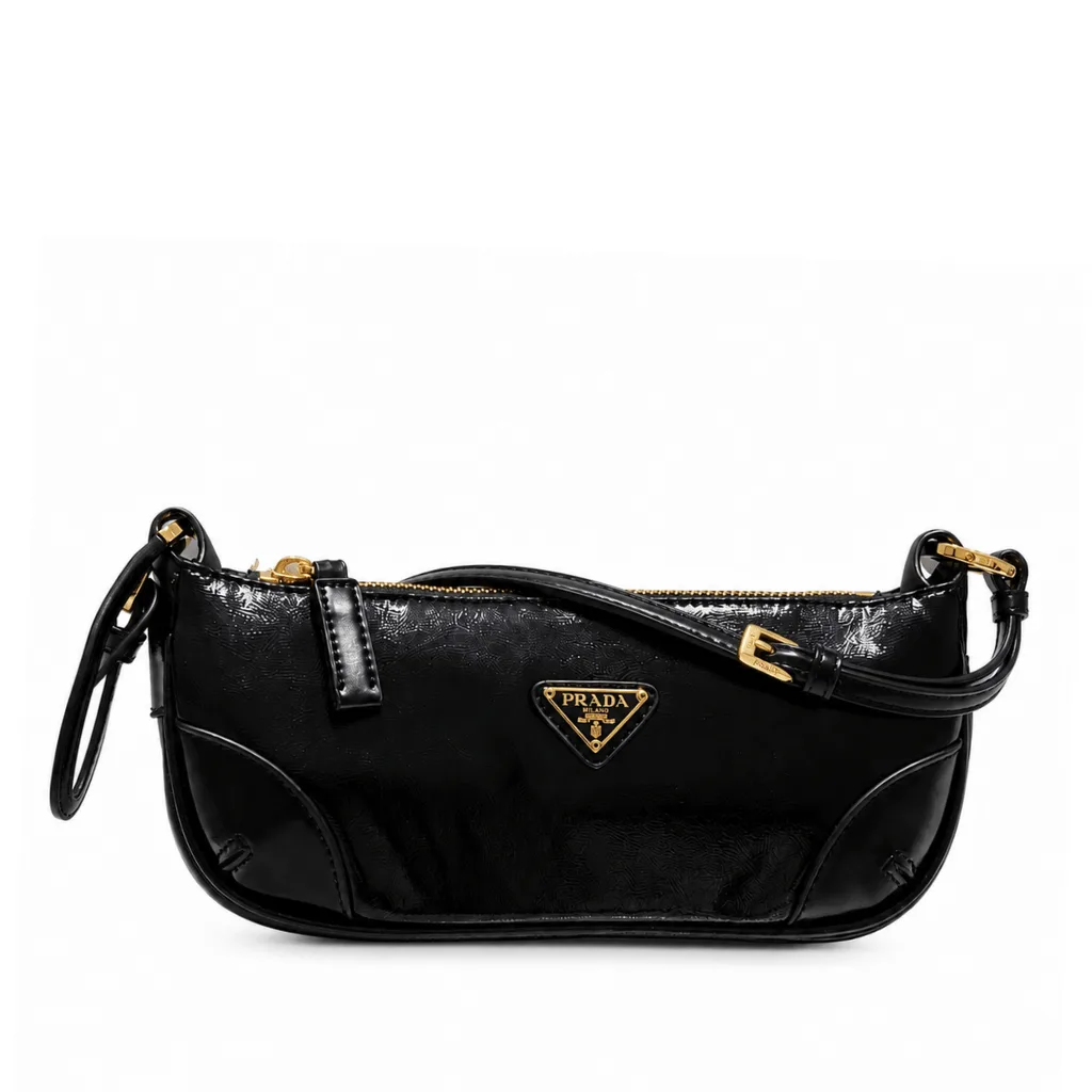 Prada Re Edition 2002 Leather Shoulder Bag Black Main image