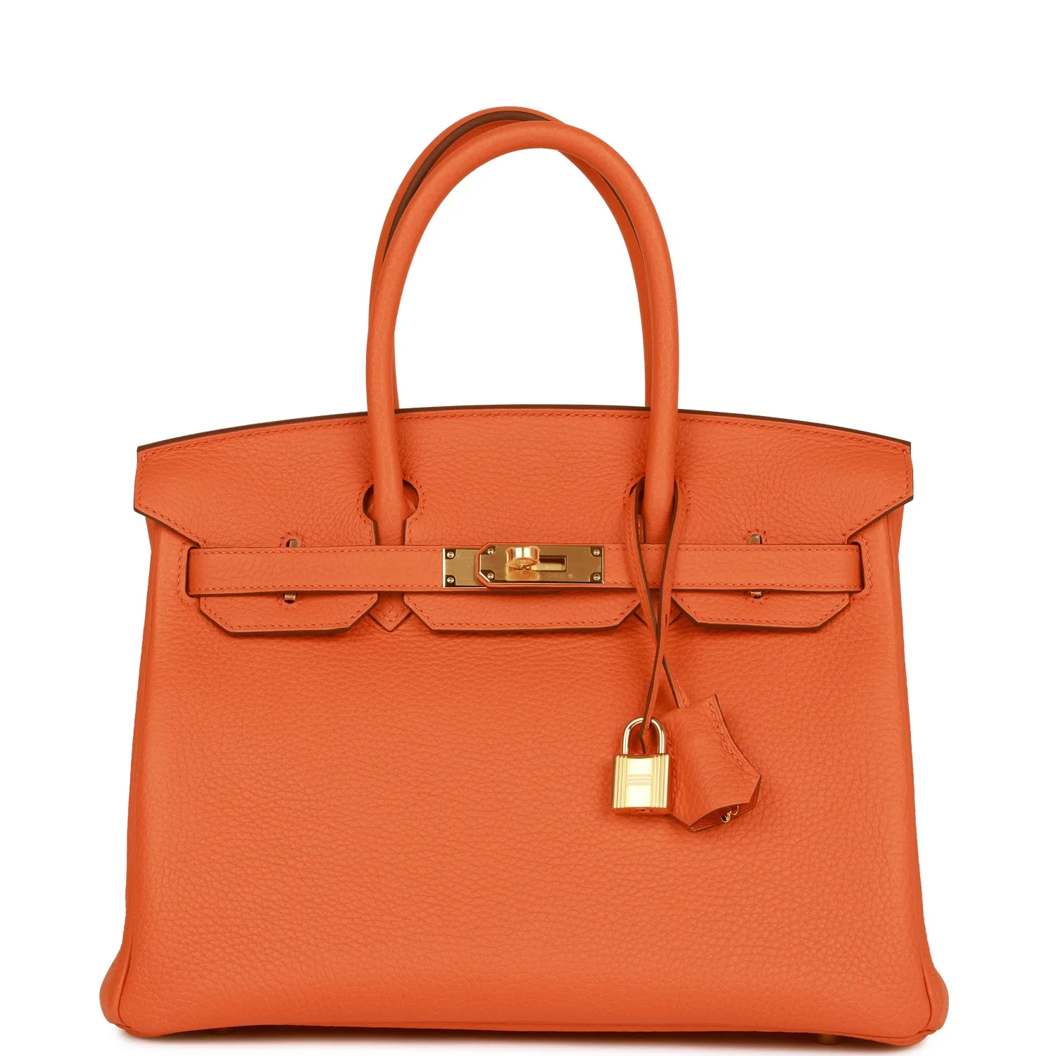 H Birkin 30 Orange Clemence Gold Hardware Main image