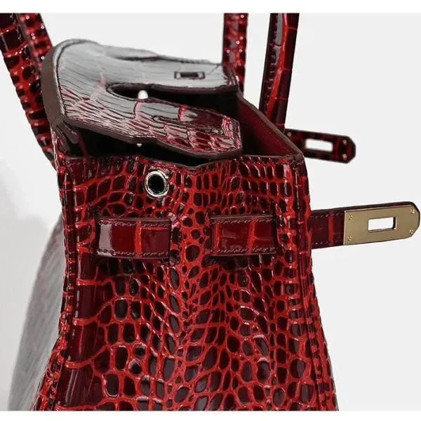 H Birkin 30 Bordeaux Shiny Crocodile Gold Hardware