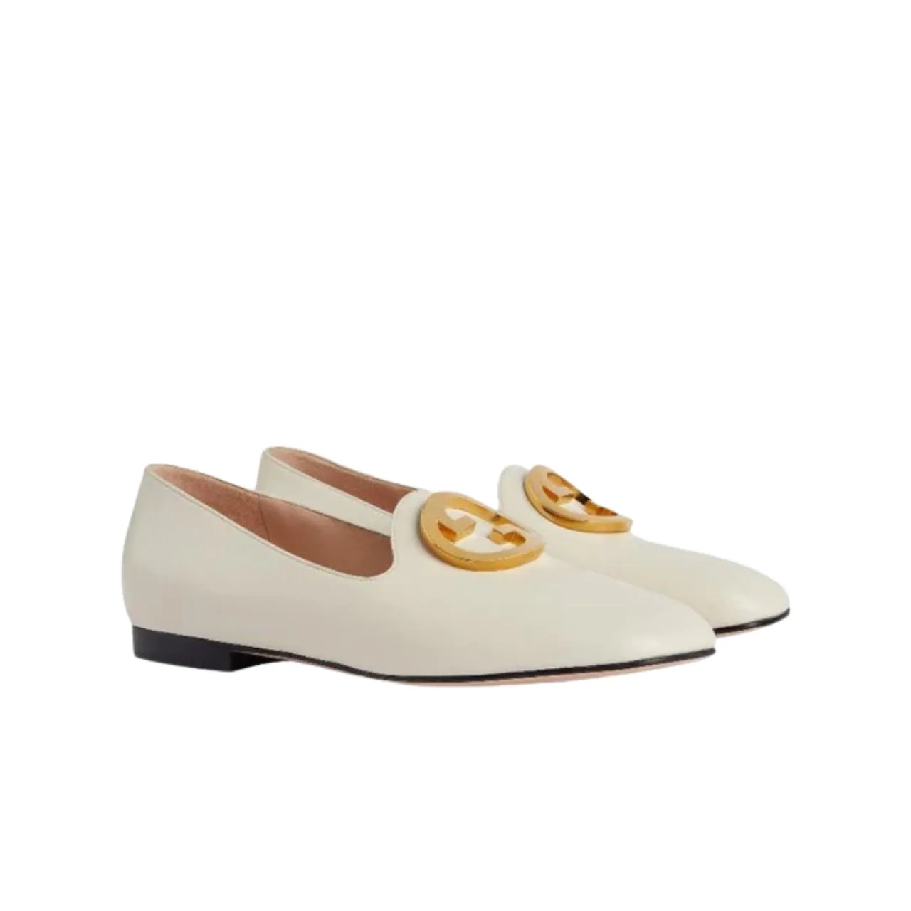 Gucci Logo Plaque Loafers White 723395 C9D00 9022 Main image
