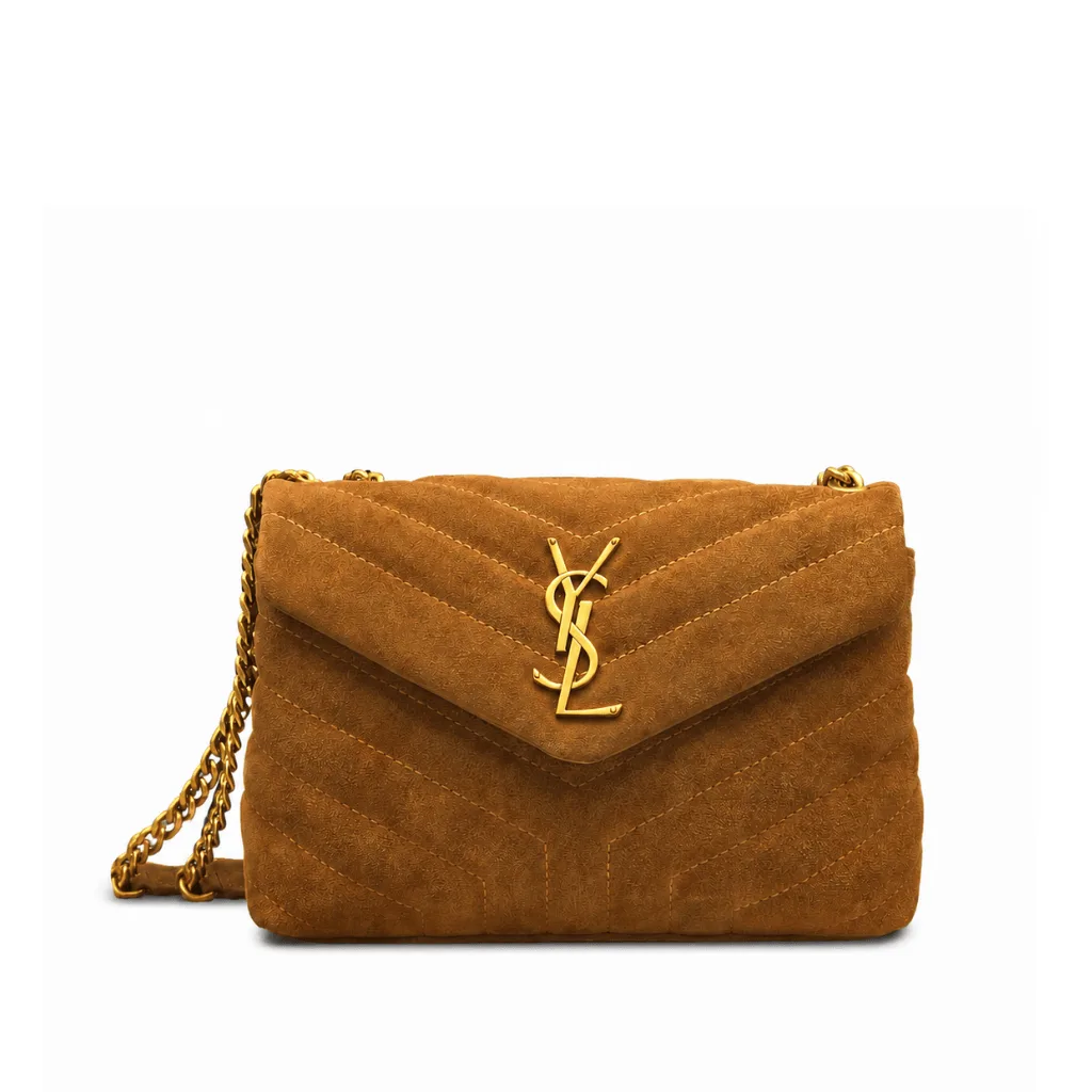 Saint Laurent Suede Toy Loulou Shoulder Bag Cinnamon Main image