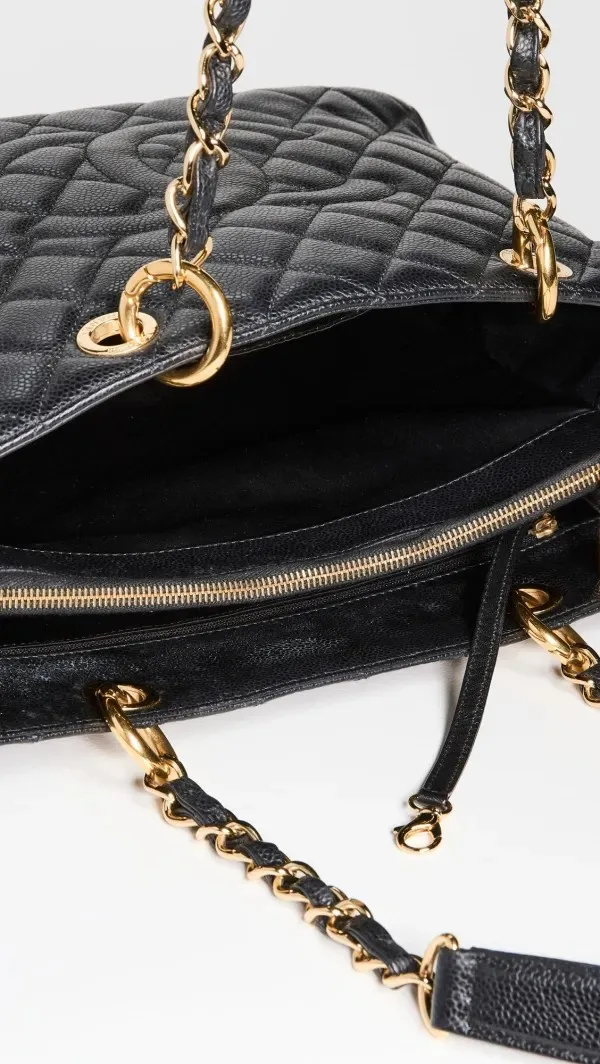 Chanel Noir Riviera Ease 2 Piece Set Bundle (Tote Bag + Sandals)