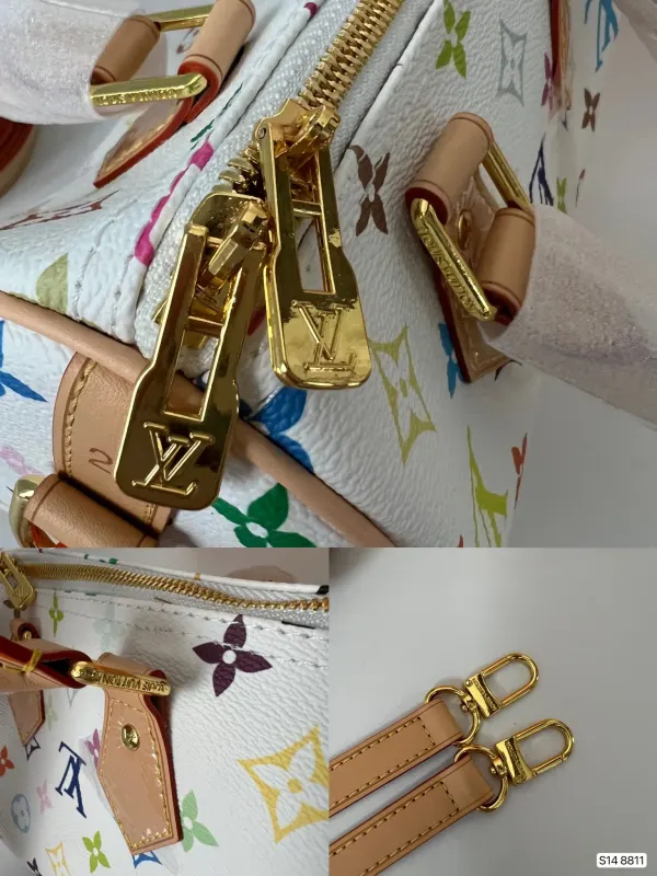Louis Vuitton X Takashi Murakami Monogram Blanc White Multicolor Mini Speedy 20Cm