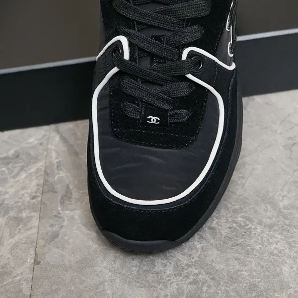 Chanel Suede Reflective Sneakers Black