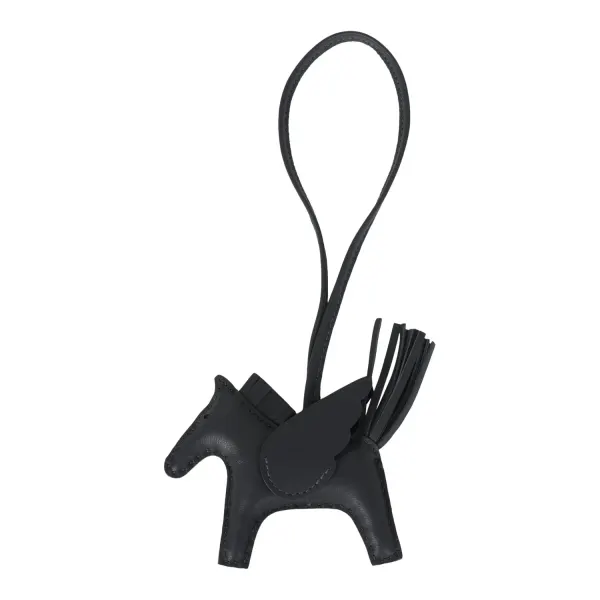 Hermes Pegase Rodeo Bag Charm PM Ardoise Milo Lambskin