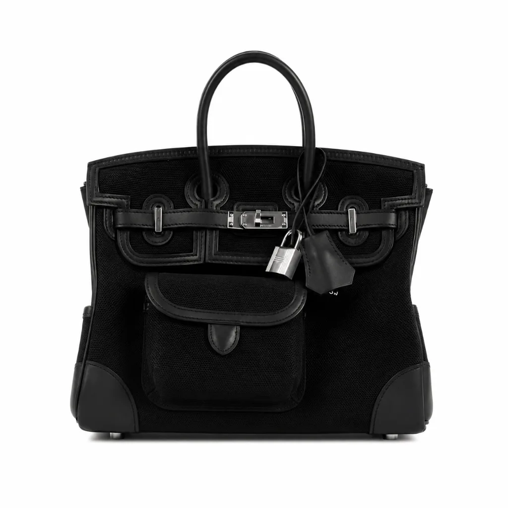 H Birkin 25 Cargo Toile Goeland Swift Black 25CM Main image