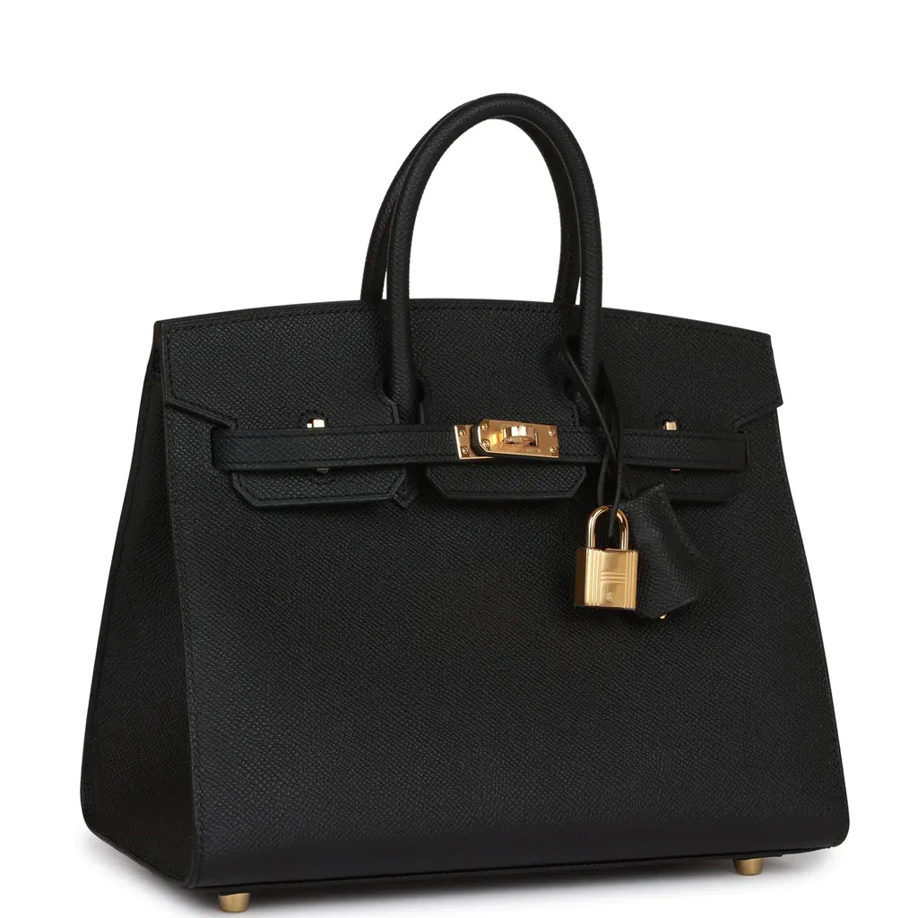 H Birkin Sellier 25 Black Epsom Gold Hardware Secondary image