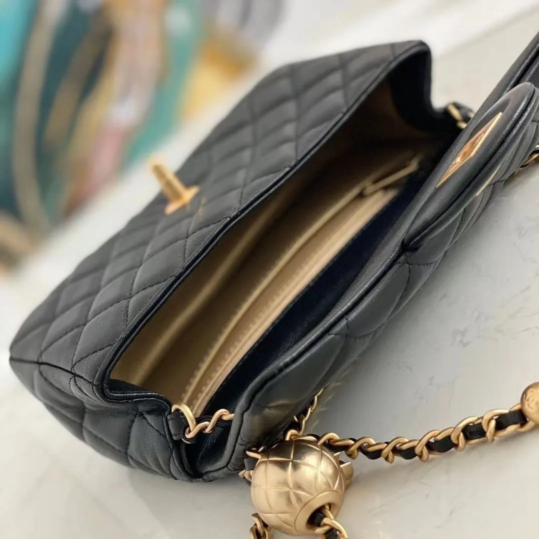 Chanel Lambskin Quilted Mini Rectangular Pearl Crush Flap Black Secondary image