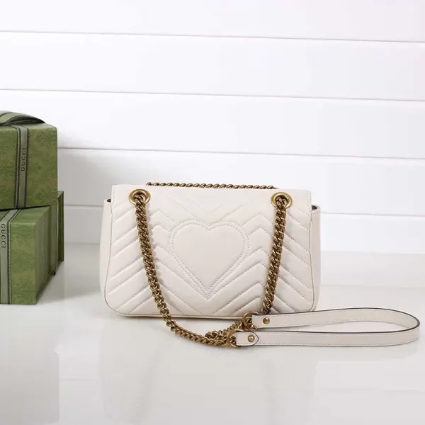 Gucci Marmont Small White Shoulder Bag