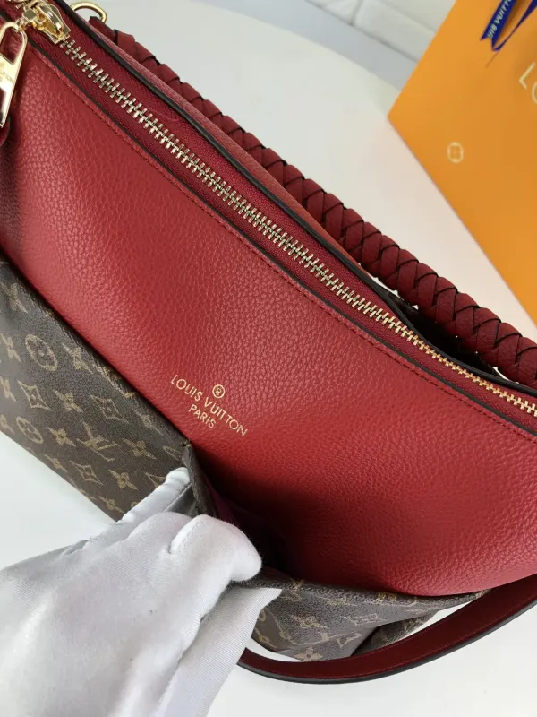 Louis Vuitton Maida Hobo Handbag Red Monogram 33Cm