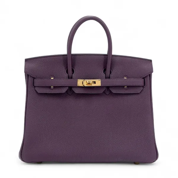 Hermes Birkin 30 Raisin Togo Gold Hardware