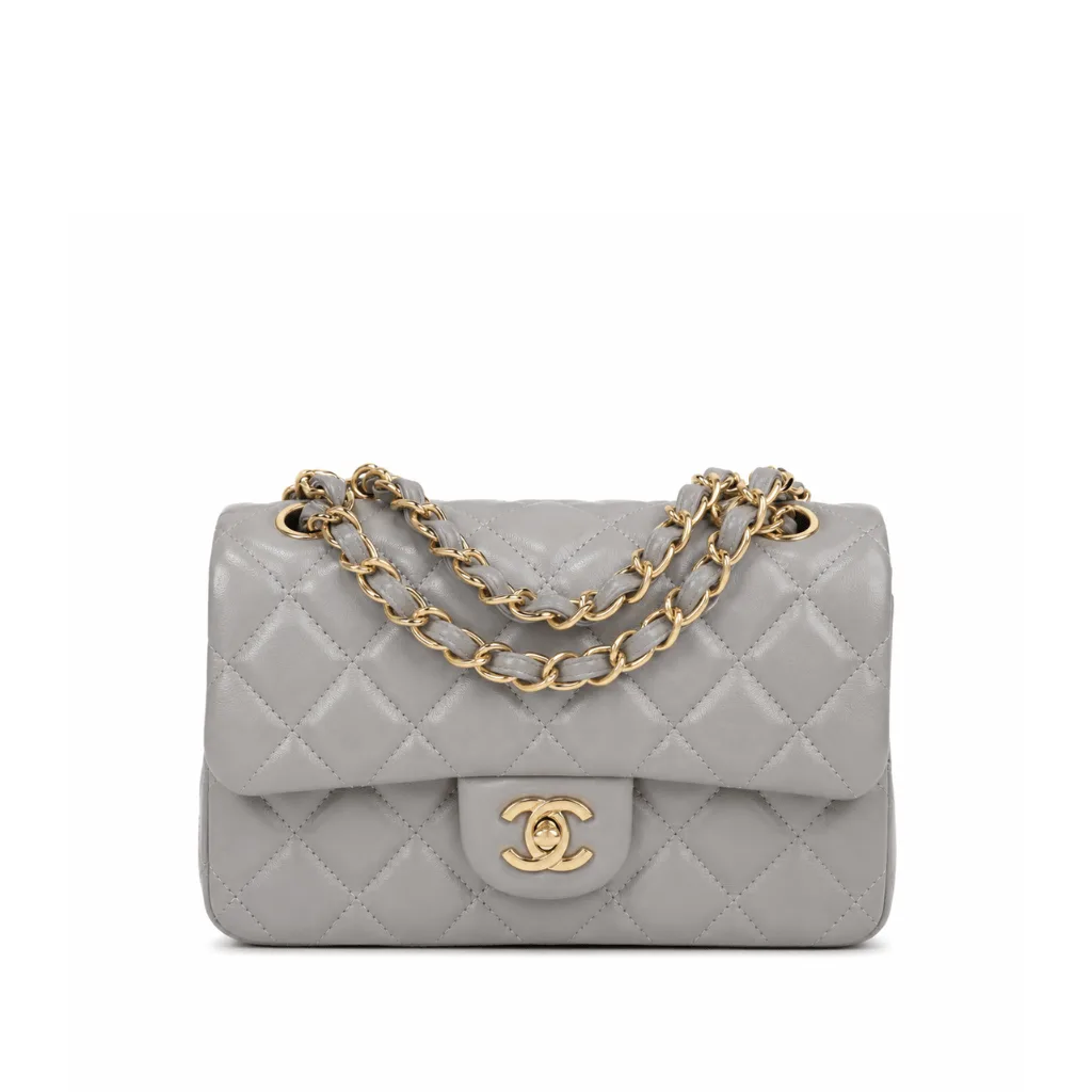 Chanel Classic Lambskin Flap Gray Gold Hardware 25Cm Main image