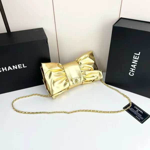 Chanel Elegant Evening Clutch Bow Purse