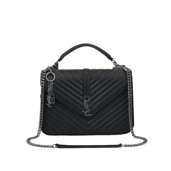 Saint Laurent College Large Chain Bag Black 24Cm 600278Brm041000 Main image