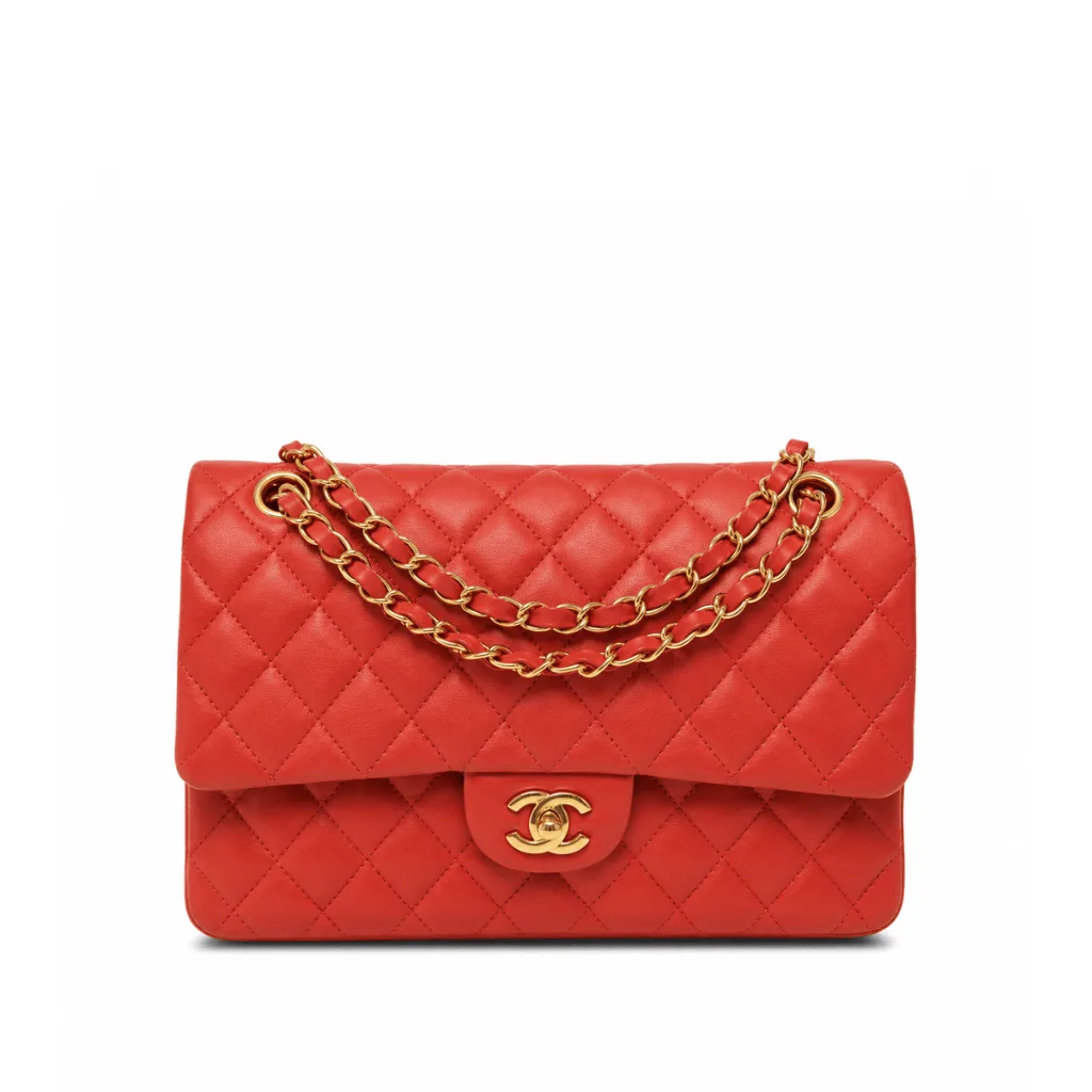 Chanel Lambskin Quilted Medium Double Flap Red A01112 Main image