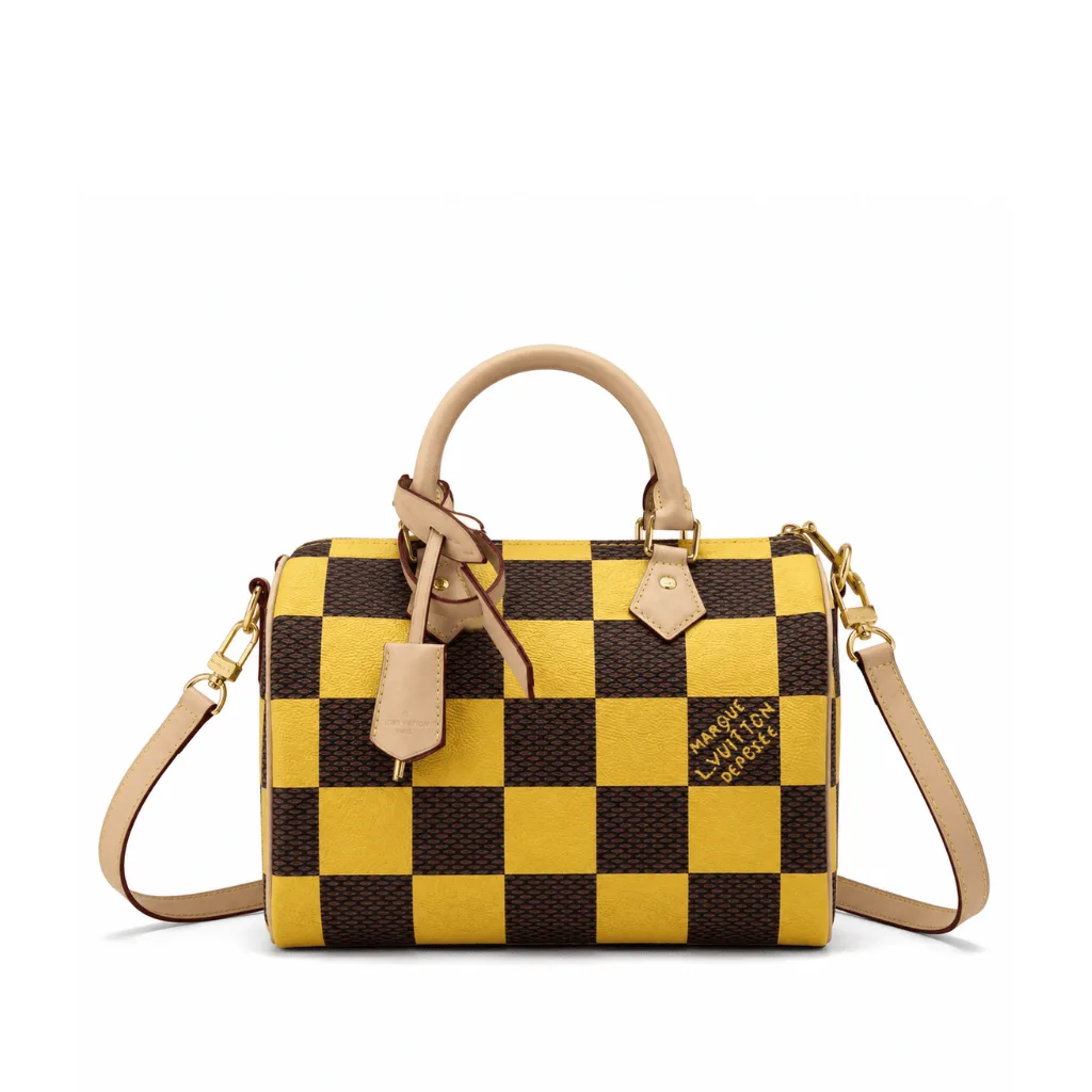 Louis Vuitton Speedy 25 Bandouliere Damier Pop Yellow 25Cm N40584 Main image