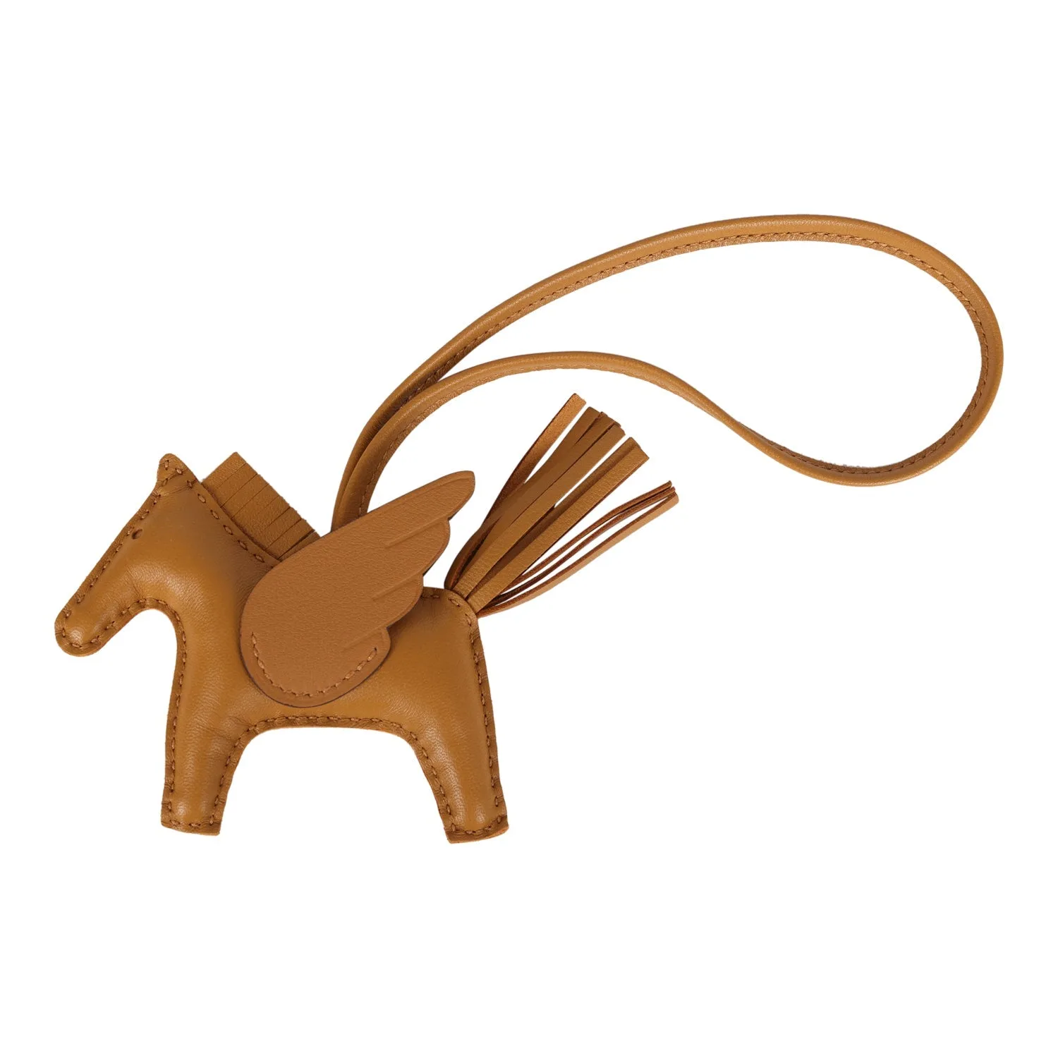 Hermes Pegase Rodeo Bag Charm PM Sesame Milo Lambskin Main image