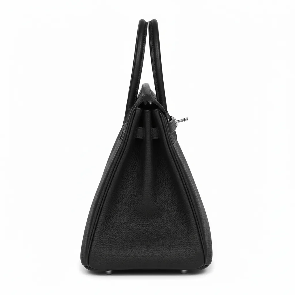H Handbags Birkin 40 Black Togo Silver Hardware Secondary image