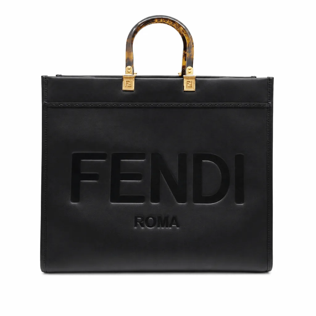 Fendi Sunshine Large Black Leather Shopper 41Cm 8Bh372Abvlf0Kur Main image