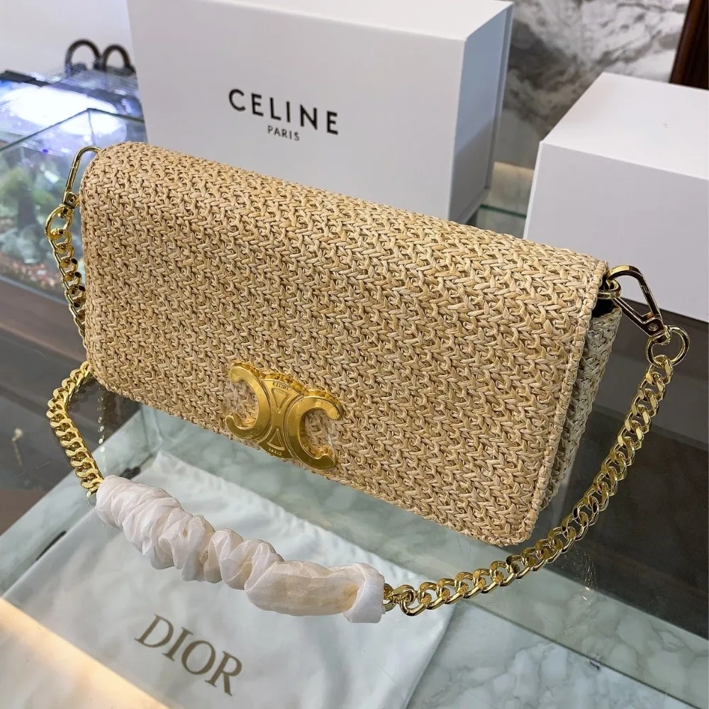 Celine Multipochette In Raffia Tan 23Cm Secondary image