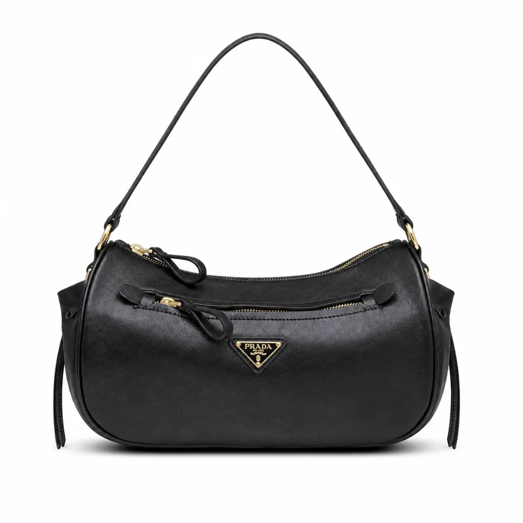 Prada Women’s Black Small Logo-Plaque Drawstring 1A296 Shoulder Bag Main image