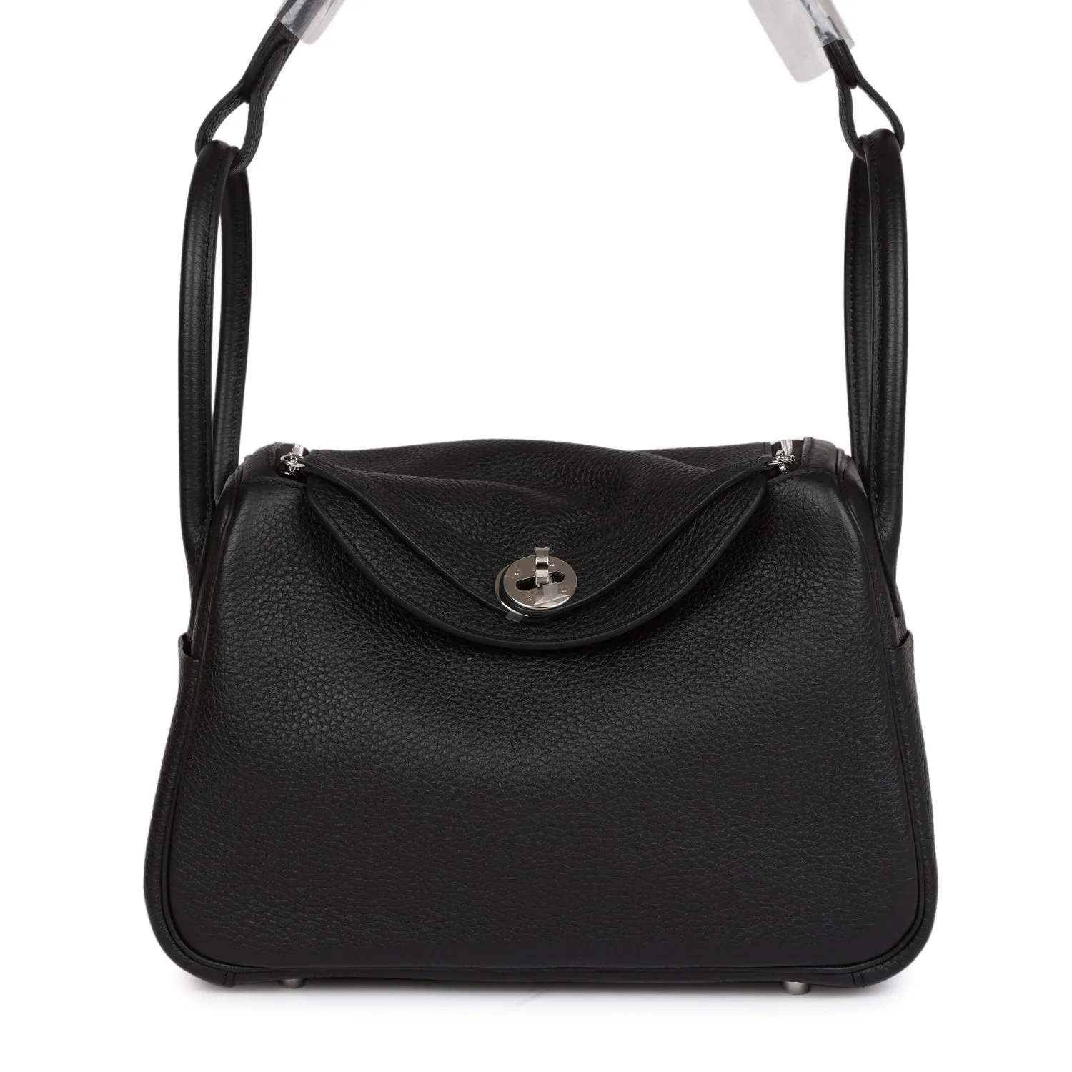 H Handbags Lindy 26 Black Clemence Palladium Hardware Main image