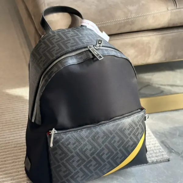 Fendi Diagonal Fendi Diagonal Backpack Nylon Black 35Cm 7Vz042A9Xtf17Bj