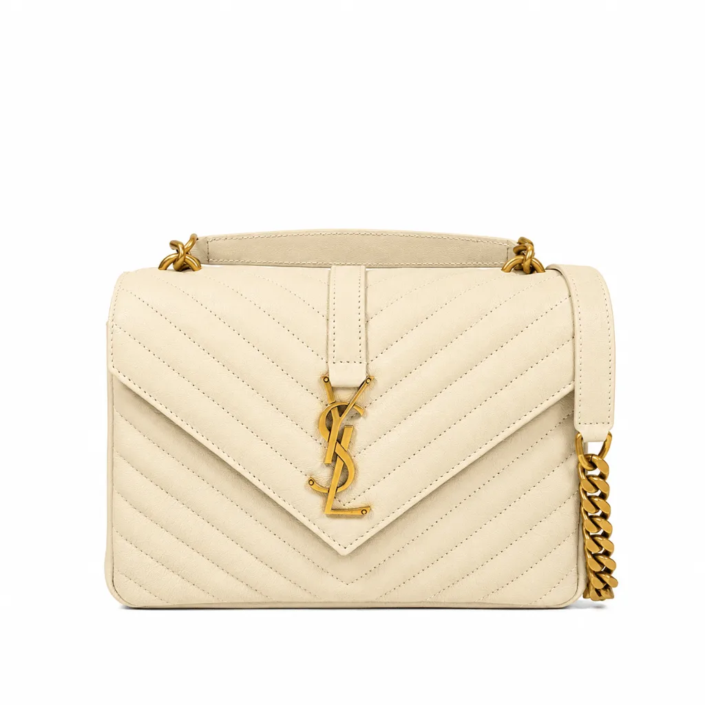 Saint Laurent College Large Chain Bag Beige 25Cm Main image