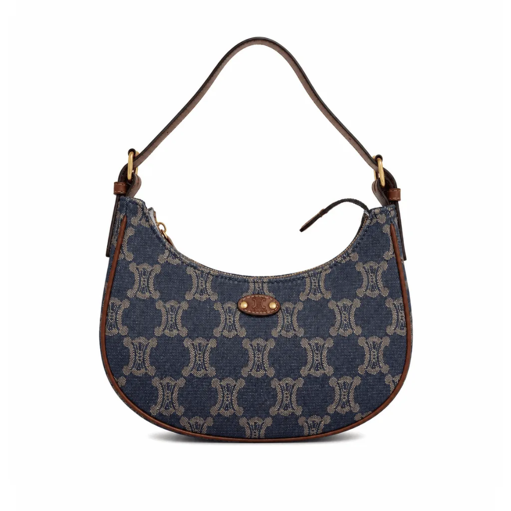 Celine Ava Triomphe Bag Half Moon In Denim Blue 25Cm Main image