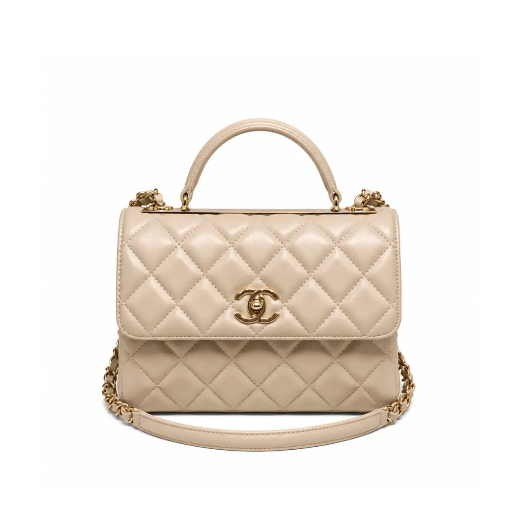 Chanel Flap Bag With Top Handle 25Cm Beige Main image