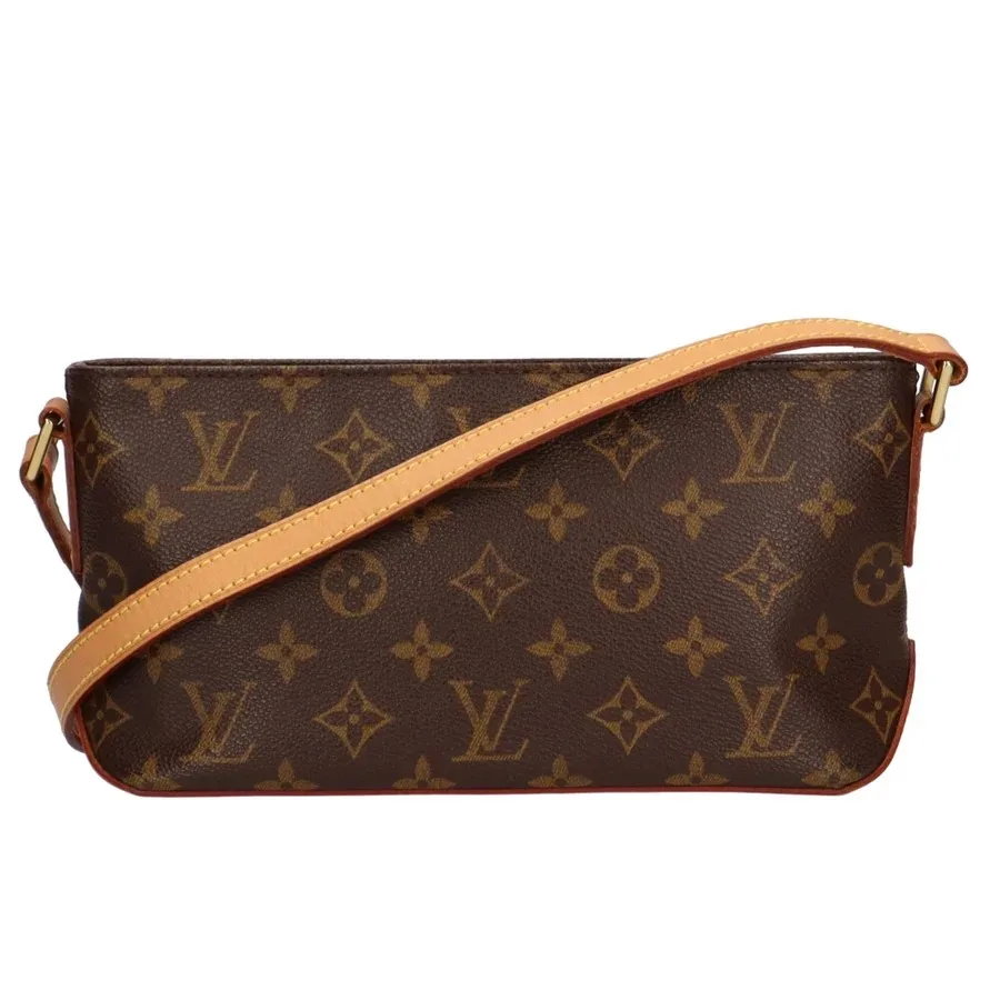 LV 2001 Trotteur Monogram Shoulder Bag Canvas Brown Main image