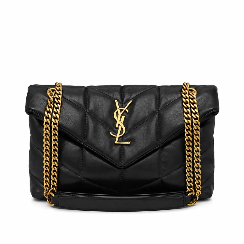 Saint Laurent Loulou Puffer Small Shoulder Bag In Black 28Cm Main image