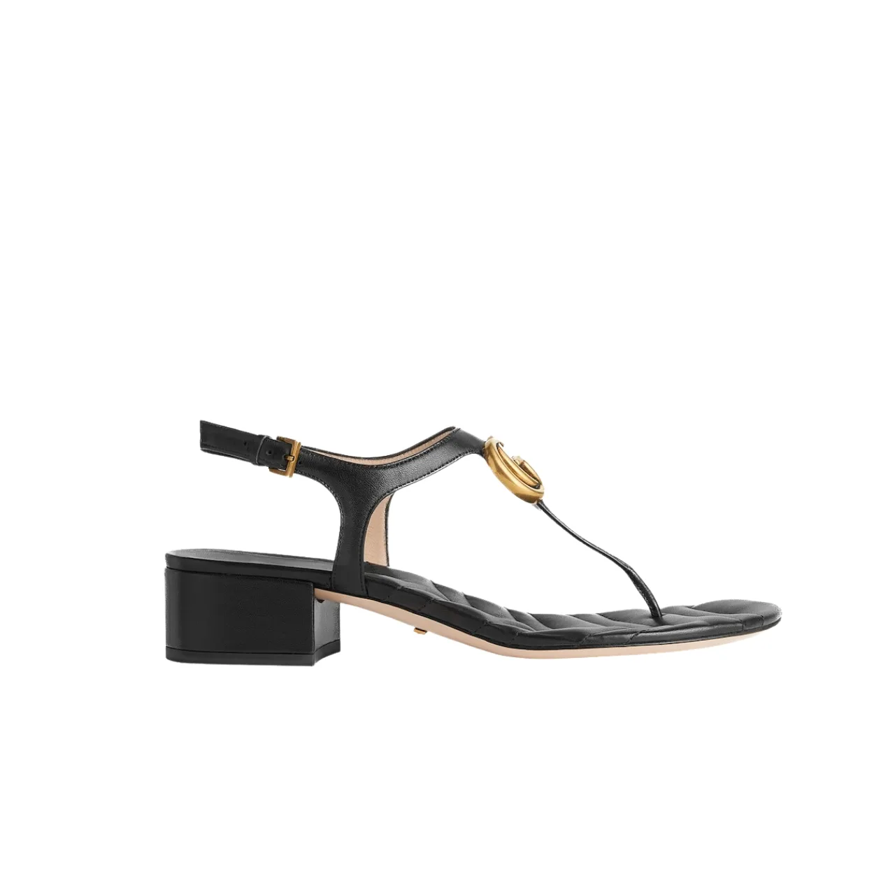 Gucci Double G Sandal Leather Black 674840 Bko00 1000 Main image