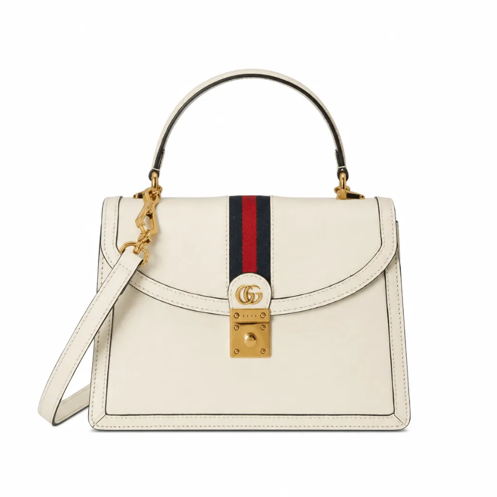 Gucci Ophidia Small Top Handle Bag With Web 25Cm White Main image