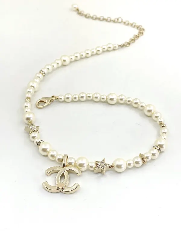 Chanel CC Pearl And Strass Star Sautoir Necklace