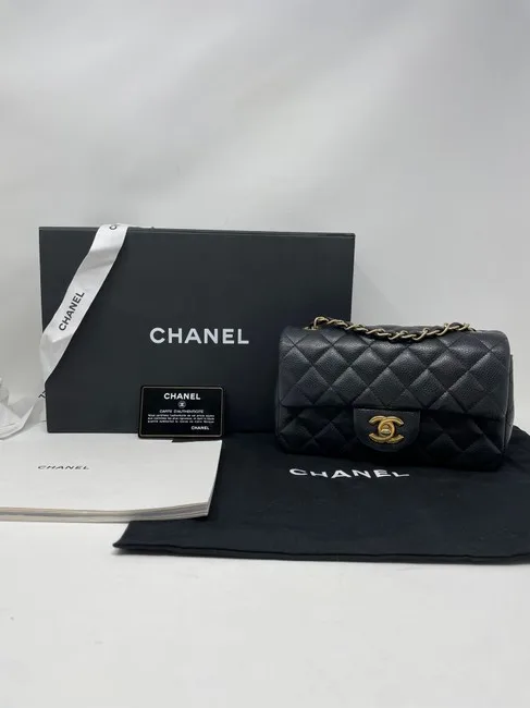 Chanel Classic Flap Lambskin Black Crossbody Bag 20Cm Secondary image