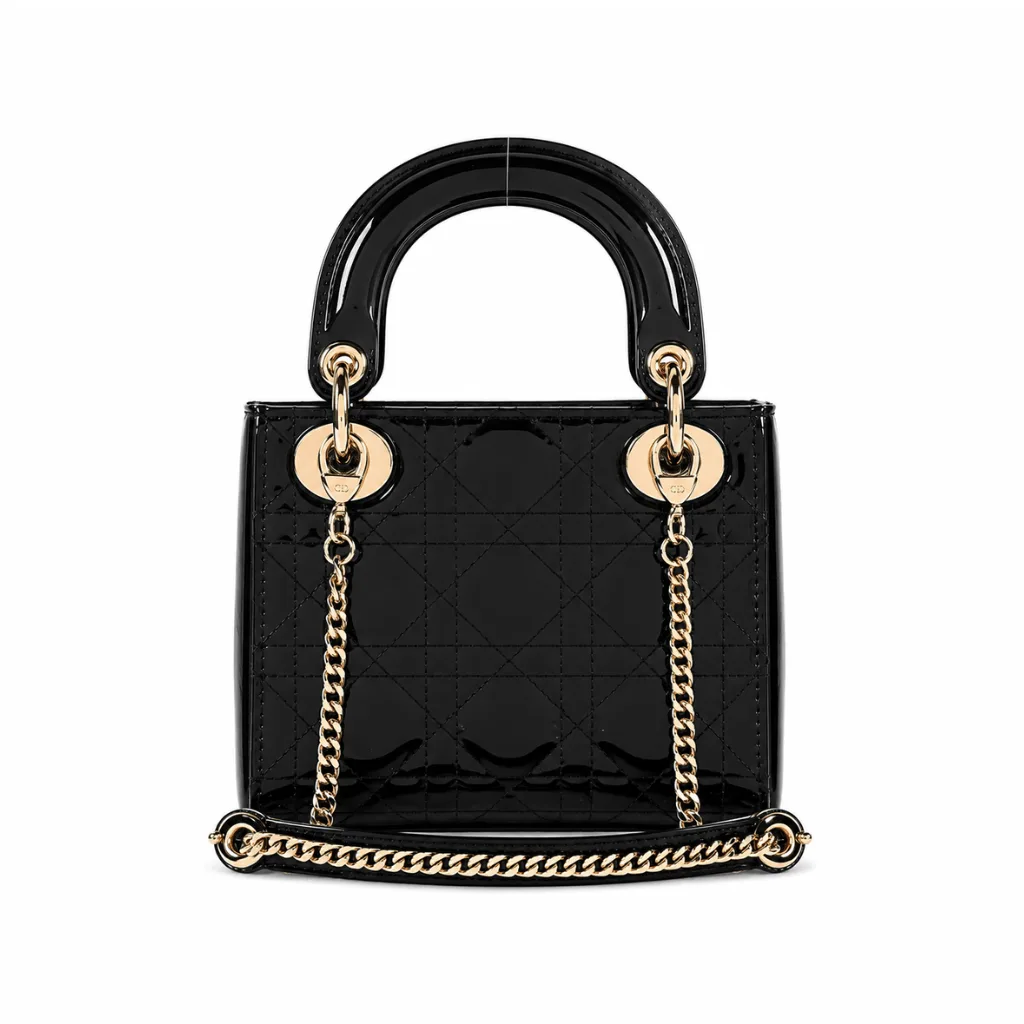 Dior Patent Cannage Mini Lady Dior Black 17cm Main image