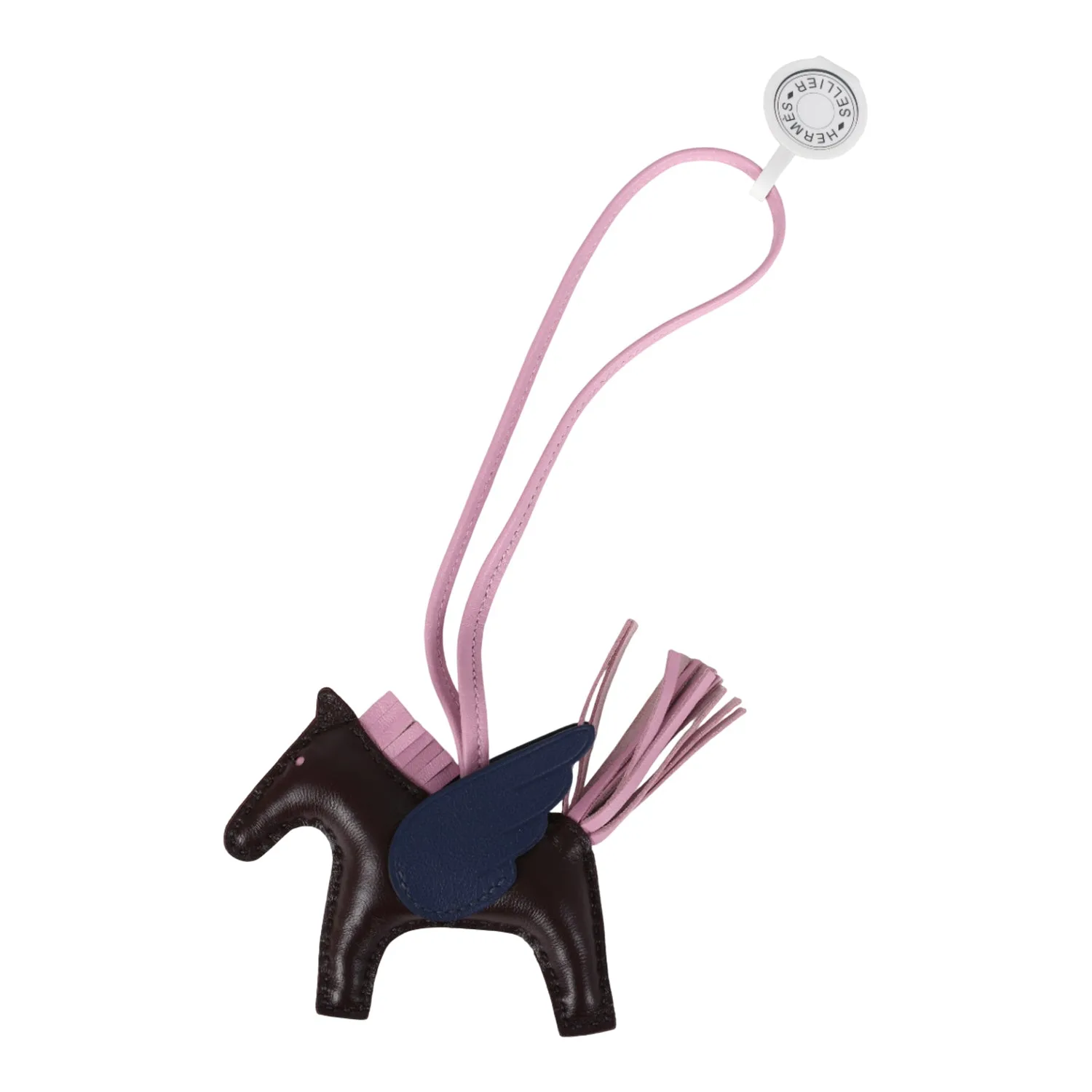 Hermes Pegase Rodeo Bag Charm PM Rouge Sellier, Mauve Sylvestre & Bleu Saphir Milo Lambskin Main image